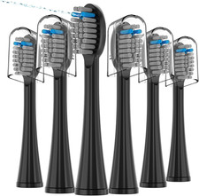 6 Pack Replacement Flossing Toothbrush Heads for Waterpik Sonic Fusion - Compati