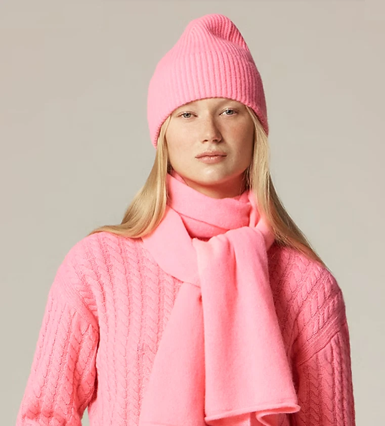 ¡OFERTA! Gorro de cachemir acanalado Jcrew para mujer - 100 % AUTÉNTICO - Nuevo con etiquetas Foto 3 de 4