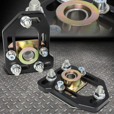 For 79-89 Ford Mustang Front Adjustable -3.0 Camber -2.0 Caster Plates Black