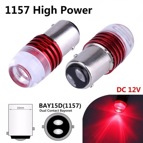 2x 1157 BAY15D 1154 2057 2357 2397 LED Bulb Car Tail Stop Brake Light Lamps Red - Picture 3 of 4
