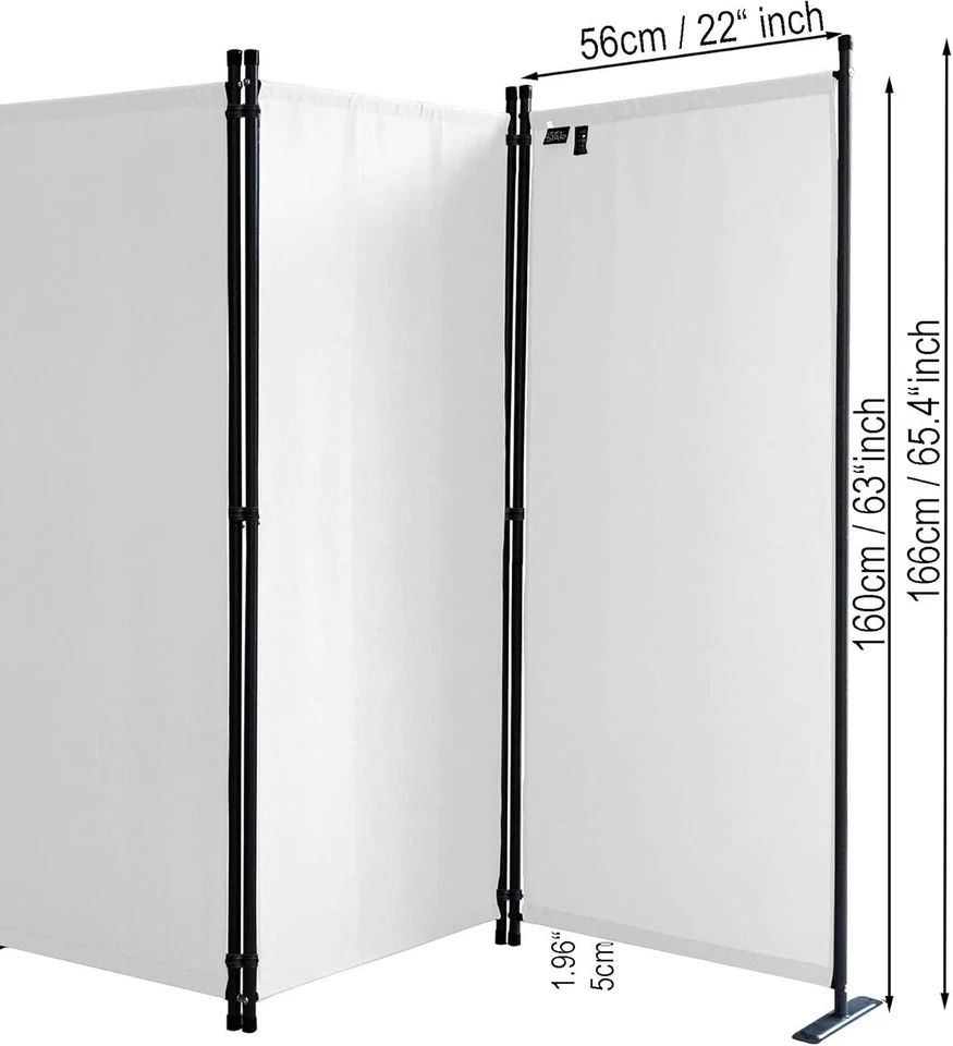 Biombo plegable de 3 paneles | Mampara portátil repelente al agua 67" W x 65" H Foto 3 de 4