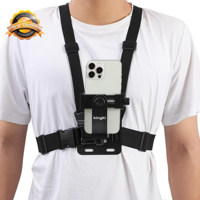 Mobile phone chest mount harness strap cell phone holder mount for video