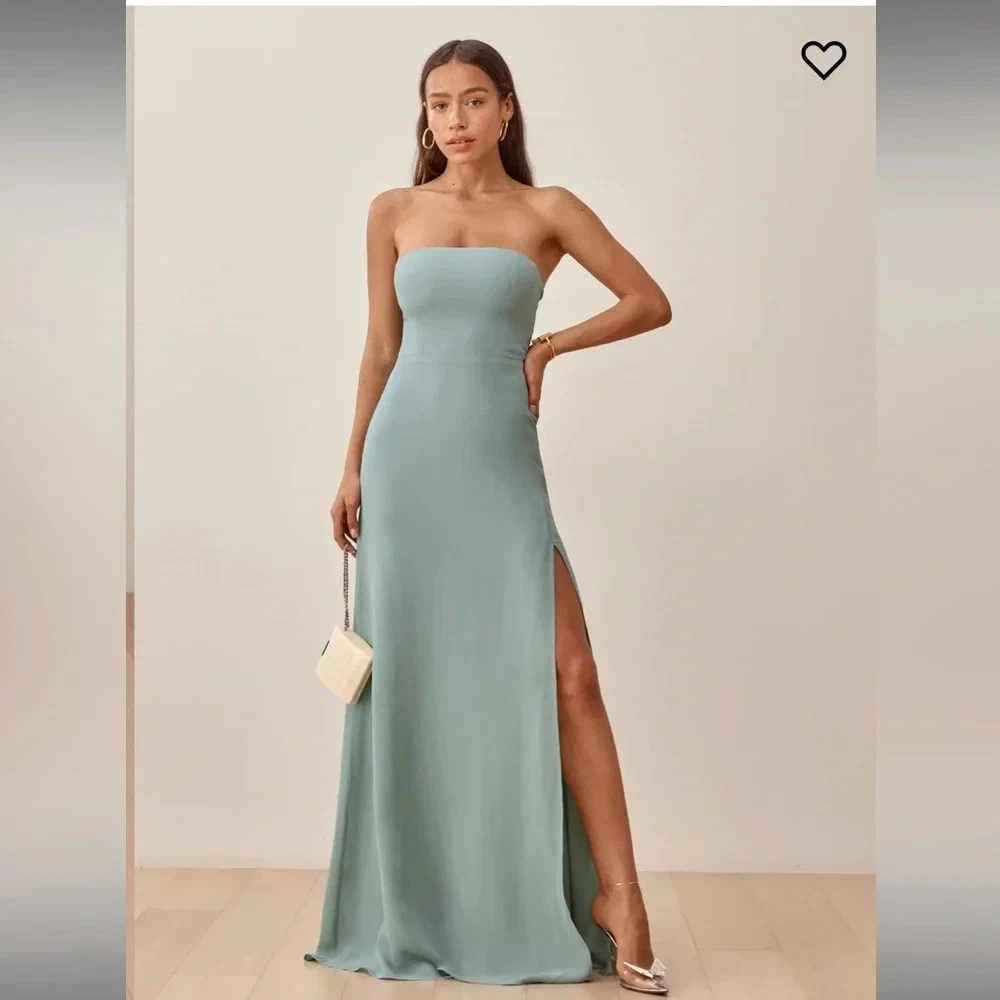 sachin and babi light blue dress Reformation Parma Floral Silk Maxi Slipdress