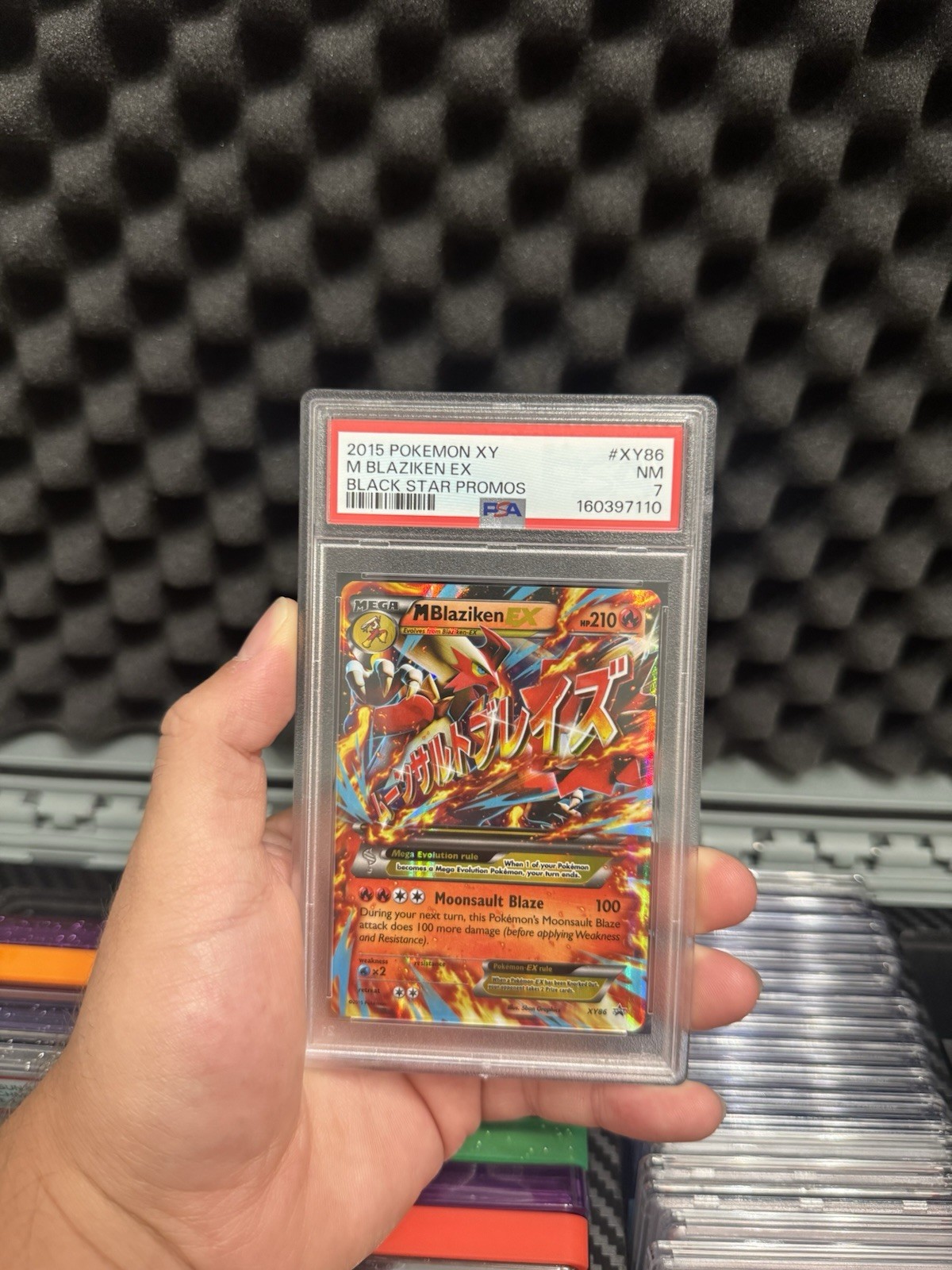 PSA 7 - 2015 POKEMON XY BLACK STAR PROMOS XY86 M BLAZIKEN EX
