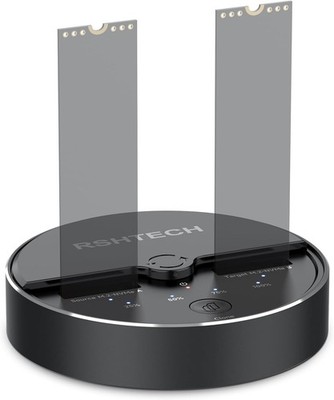 RSHTECH Dual Bay M.2 Nvme Clone Docking Station - M.2 SSD External Dock
