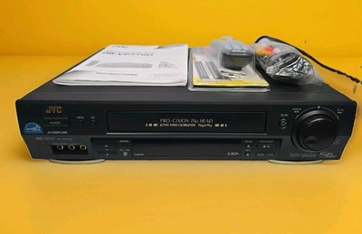 JVC HR-VP770U VHS Hi-Fi VCR Player Recorder Bundle Black Tested Works