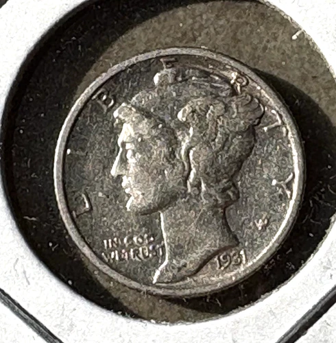 1931 S Mercury Dime 90% Silver  VF to Extra Fine XF