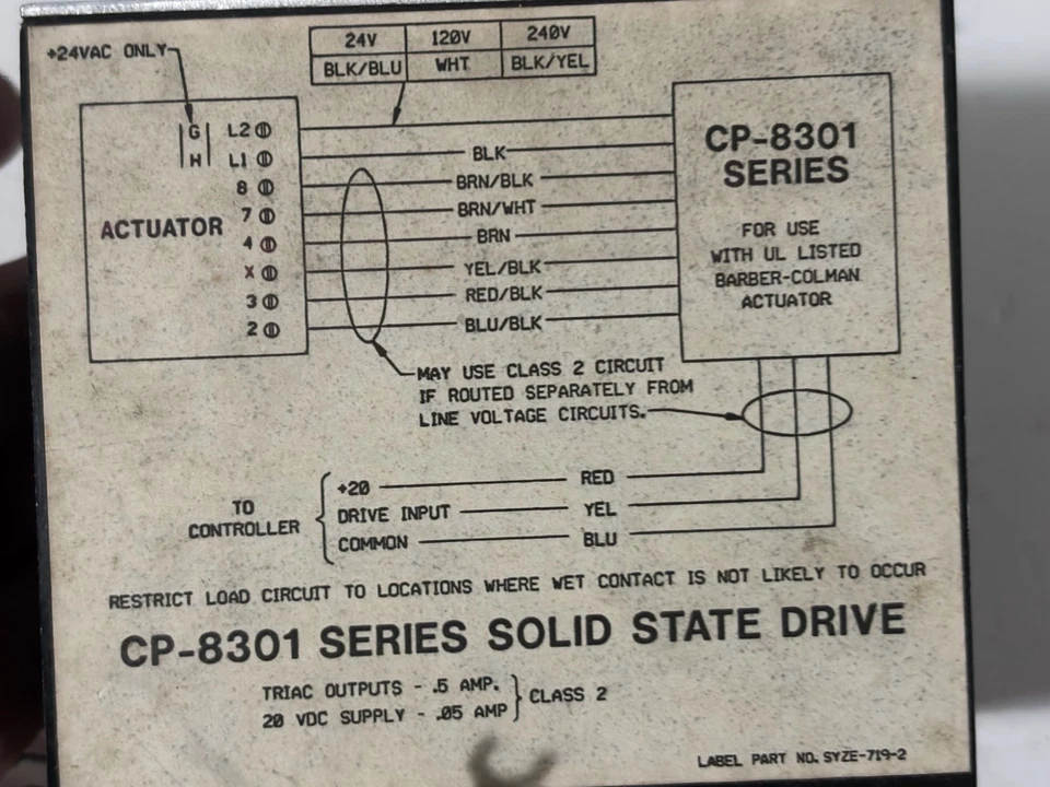 Unidad de estado sólido serie BARBER-COLEMAN CP-8301 CP-8301-120-1 / 120V Foto 3 de 4