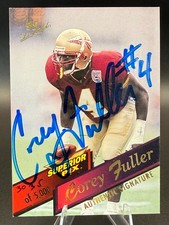 Corey Fuller 1995 Superior Pix Rookie Auto #'d /5000 Football Card #72. rookie card picture
