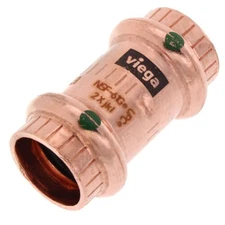 Viega 78047 1/2" ProPress Copper Coupling with Stop Professional Plumbing