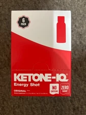 Ketone-IQ No Caffeine Exogenous Ketones Energy Shots - All Natural - 6 Bottle