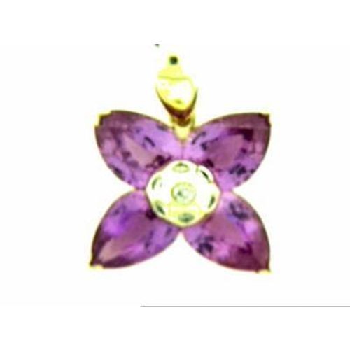 LeVian 14K Yellow Gold Pendant Jewelry for Her with Blue Tanzanite and Diamond