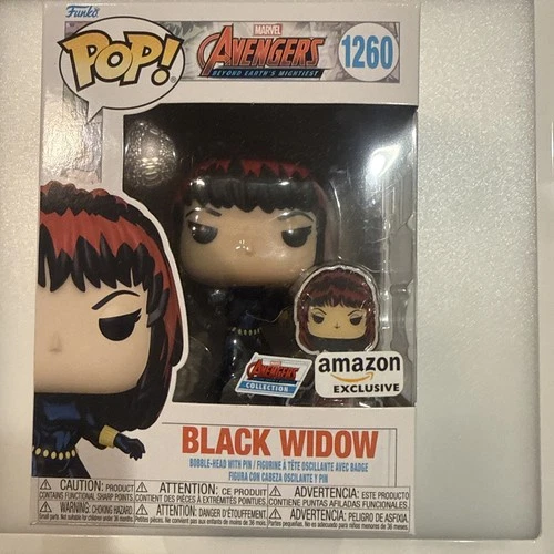 Funko POP! Marvel: Avengers - Black Widow #1260 with Pin - Amazon Exclusive