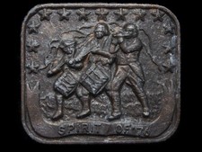 LC03146 VINTAGE 1976 SPIRIT OF '76 ARTWORK USA PATRIOTIC BELT BUCKLE