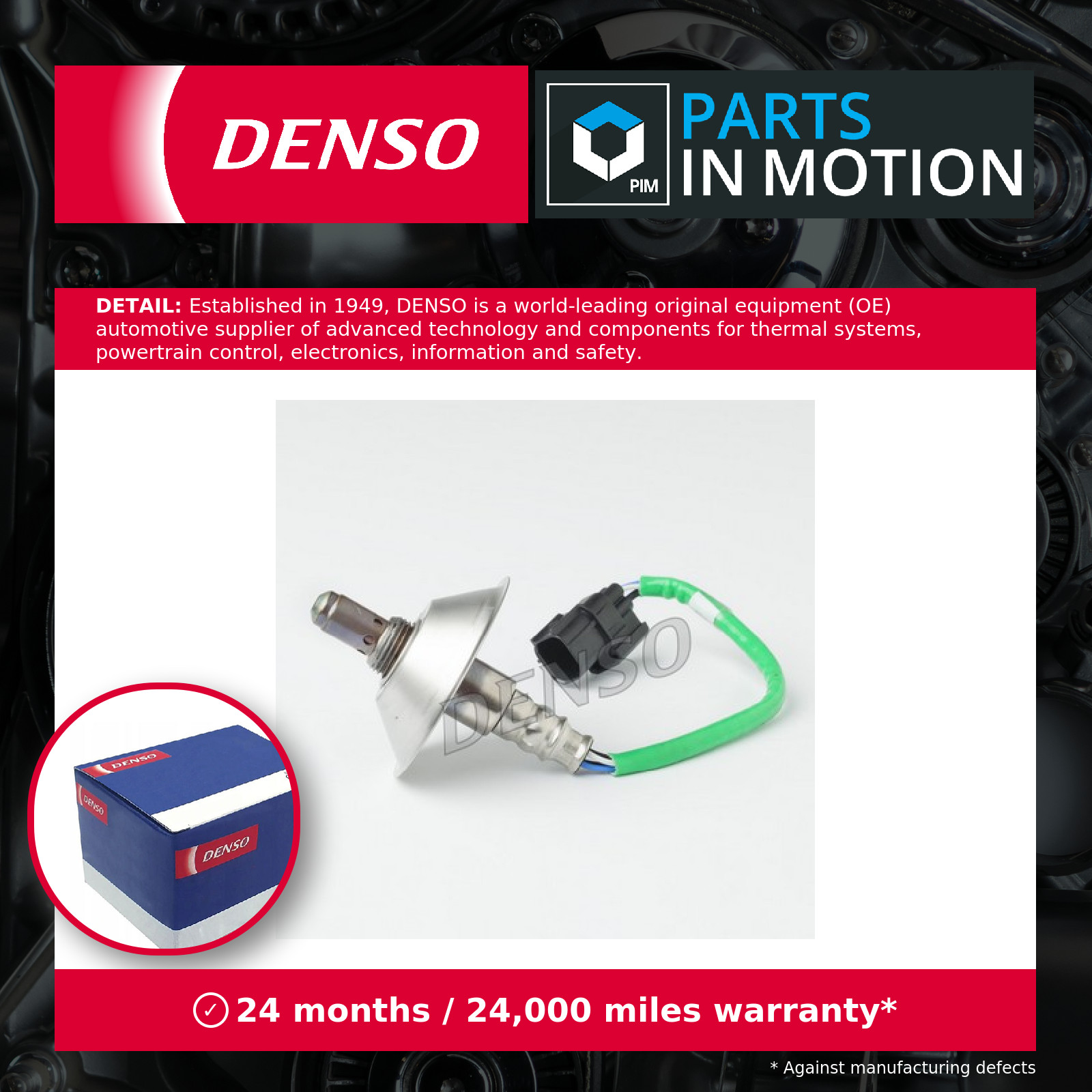 Lambda Sensor fits HONDA JAZZ Mk3 1.2 2008 on Oxygen Denso 36531RB0003 Quality