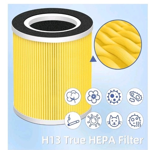 B-D02L Pet Allergy Replacement Filter Carbon Filter,4 Pack,Yellow NEW - Picture 4 of 7