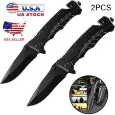Folding knife pocket knife Spring open Assist survival hunting tactical knife-2X