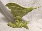 Royal Haeger  R 271 USA Vtg Lime Green swordfish planter