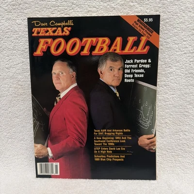 1989 Dave Campbell’s Texas Football Magazine Summer Edition Pardee & Gregg - Image 1 of 4