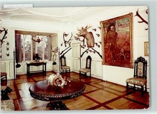 40013163 - 4930 Detmold Schloss Innenaufnahme Jagdzimmer Burg / Schloss
