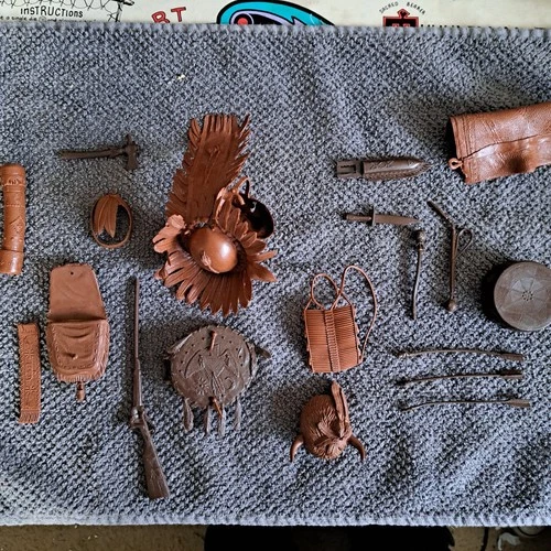 Lot of Vintage Marx Best Of The West Geronimo Accessories