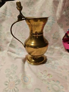 Antique Decorative Brass Jug Eicheln 1940s Germany fv8 Decanters Nіmecchina