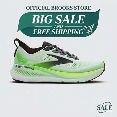 Brooks Men's Glycerin GTS23 Running Shoes Color:White / Bright Green no ship CA