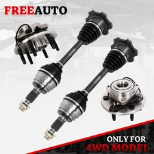 Front CV Axle+Wheel Bearing Hub For Silverado Sierra 1500 GMC Yukon Escalade 4WD