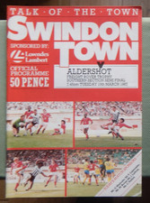 SWINDON TOWN v ALDERSHOT Fußballprogramm - 10.03.1987