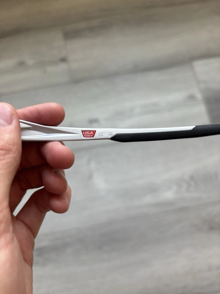 Y2K Oakley Eye Jacket X gafas plateadas lentes Prizm gafas de sol Foto 3 de 4