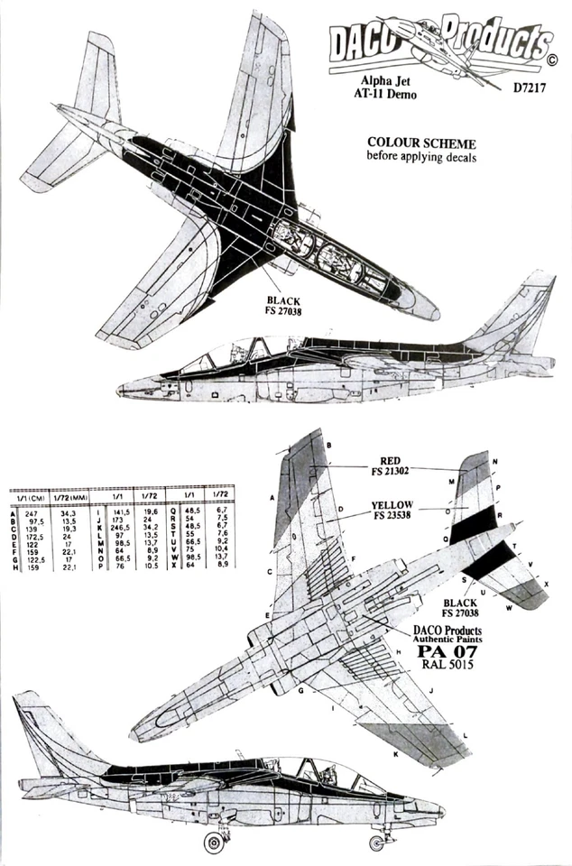 Fujimi -Dassault Dornier Alpha Jet 1/72 + Daco Decals + Aeroclub Ejection seats - Immagine 3 di 3