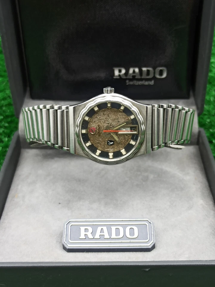 RELOJ ICÓNICO RADO CIERVO DORADO VINTAGE PLATEADO SUIZO AUTOMÁTICO AÑOS 70 Foto 2 de 4