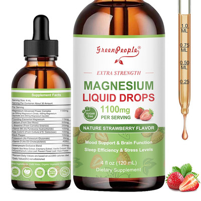120ML Magnesium Glycinate Liquid Drop Triple Magnesium Complex Supplement