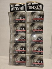 Maxell HGX-Gold TC-30 VHS-C Camcorder Videotape 10 Premium High Grade Brand New