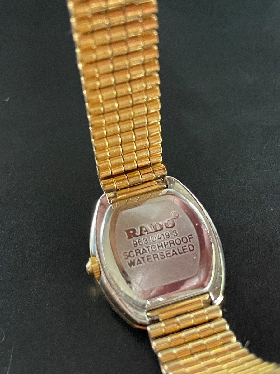 Vintage Rado Diastar GoldTone Diamond Dial 963.0419.3 Women's