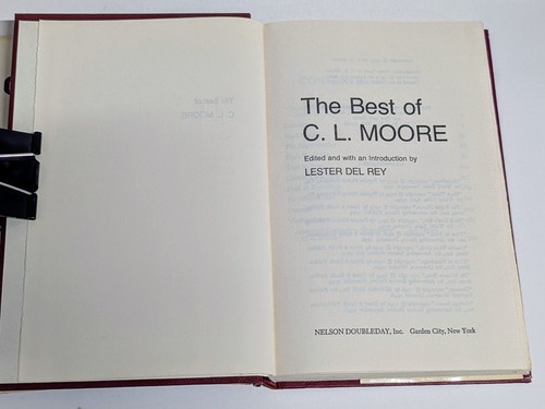 The Best of C. L. Moore HCdj BCE 1975 Sci-Fi SFBC - Picture 4 of 7