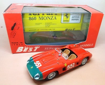 BEST MODEL FERRARI 860 MONZA Mille Miglia #551 1956 Réf 9058 1/43 NEUF Boite - Photo 1/4