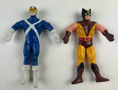 Vintage X-MEN Wolverine & Cyclopes 1989/91 JustToys Bendable Action Figure 6''