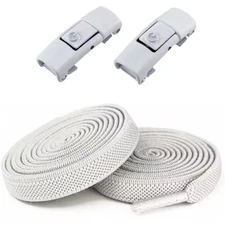 2Pairs Without Ties Elastic Laces No Tie Shoe Laces Press Lock Shoelaces