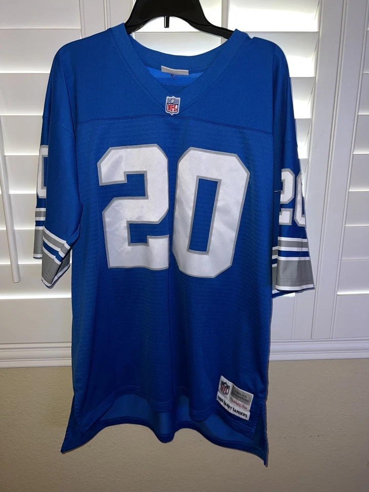Mitchell & Ness 复古 1996 年 NFL 巴里·桑德斯底特律狮子队球衣,尺寸 L — 第 2/4 张图片