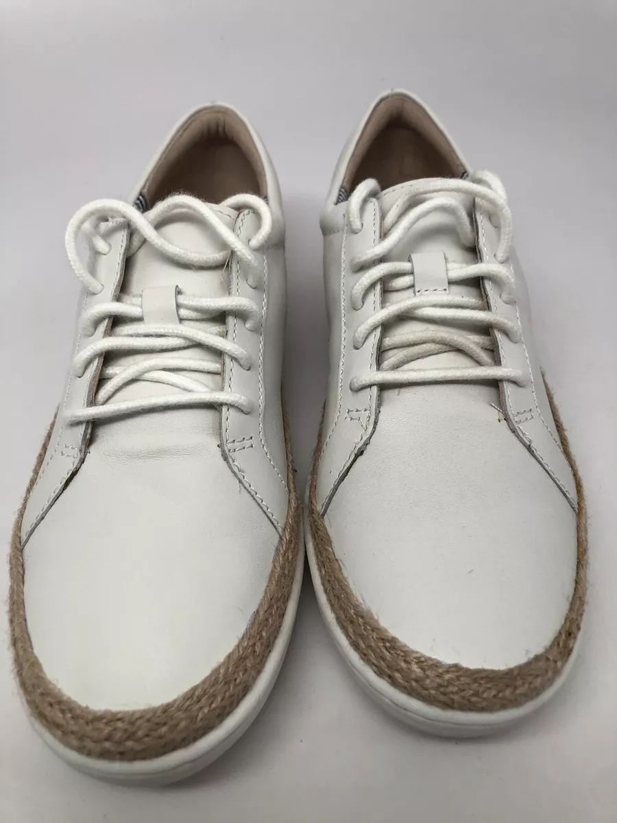 Clarks Women s Marie Mist Sneaker White Leather Size 6.5 M US eBay