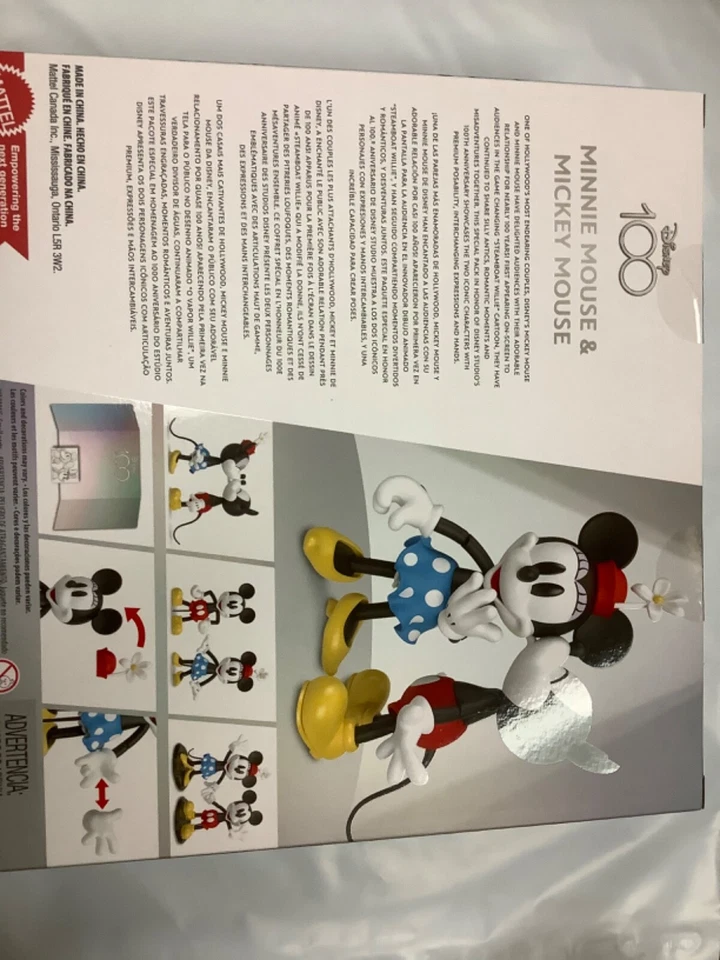 Disney 100 Minnie Mouse y Mickey Mouse Celebración Pack Figuras Coleccionables Nuevo Foto 2 de 2