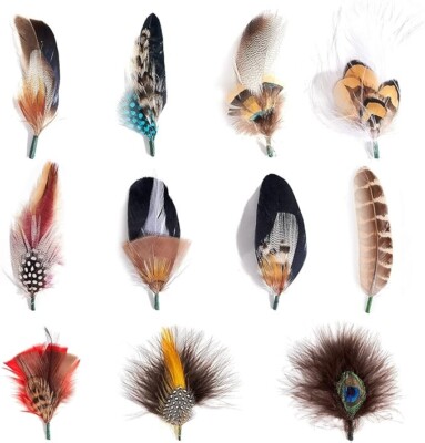 MIX BROWN Hat Feathers Assorted Natural Feather Packs Accessories for ...