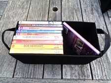 DVD Storage Box 4 Packs Stackable DVD Cases Holder Organizer Foldable W/ Lid