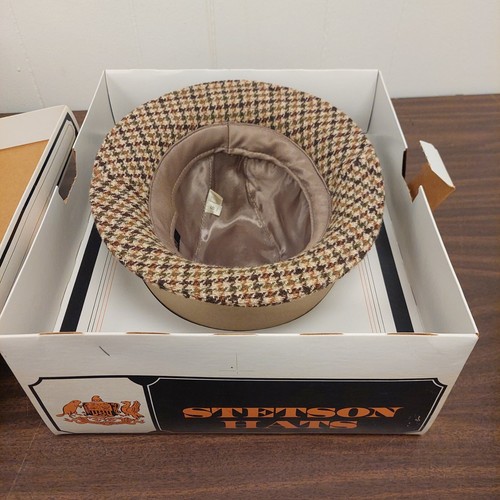 Vintage House of Tweed England Fedora Hat Mens Made in England Size Small Tan - Picture 11 of 11