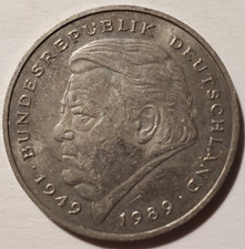 #K, M&uuml;nze, Coin, Geld, Bundesrepublik Deutschland, 2 DM Mark Strau&szlig; 1992 D