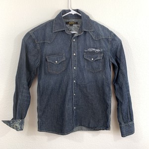 ed hardy denim shirts