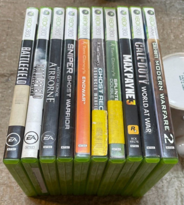 10 Xbox 360 Games Battlefield Sniper Call of Duty Splinter Cell Max Payne Endwar