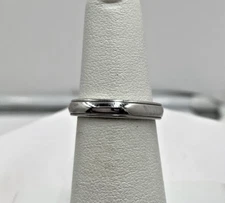 14K White Gold 3.5mm Beaded Milgrain Edge Band Size 5.5