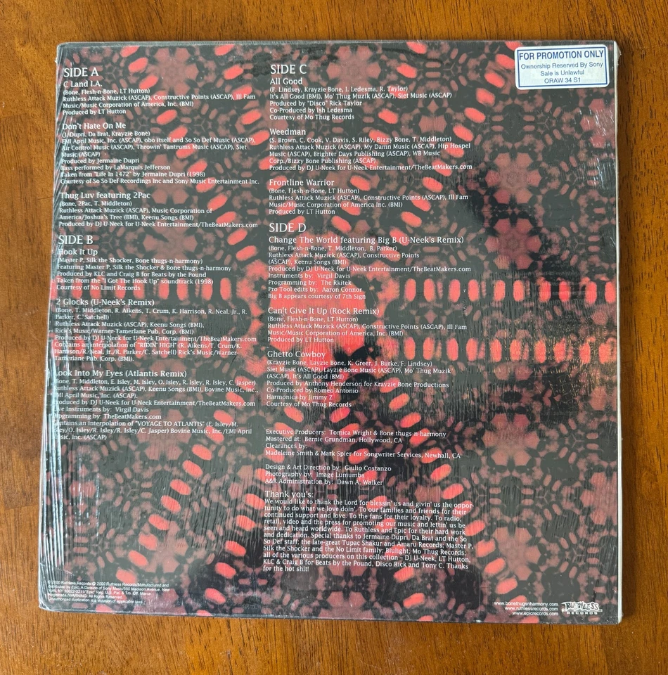 Bone Thugs-N-Harmony – The Collection: Volume Two (2000) 2x LP - Promo,Sealed - Image 2 of 2